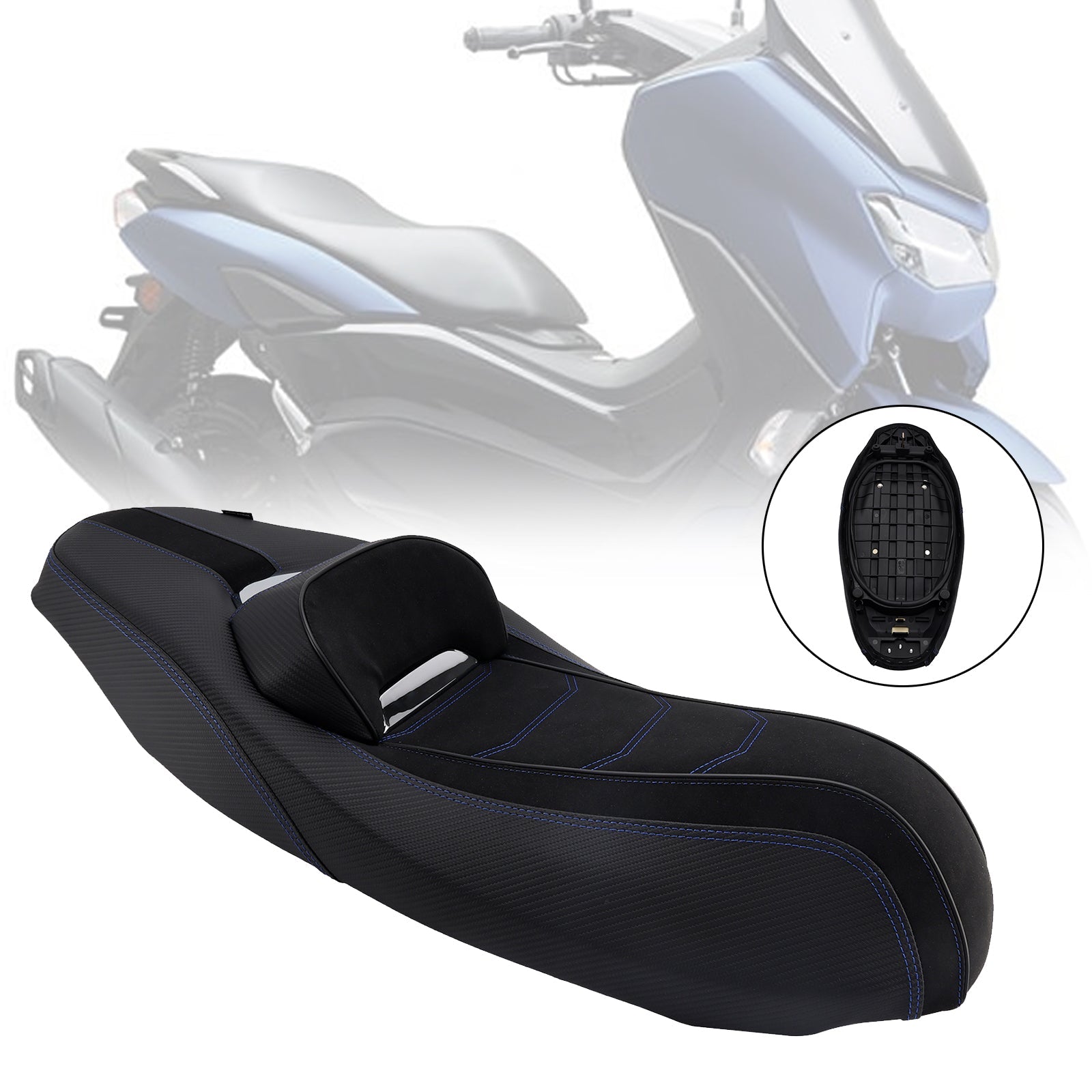 2020-2023 Fit For Yamaha Nmax155 N-Max 155 Front Raider Seat Driver Cushion Pu Blue