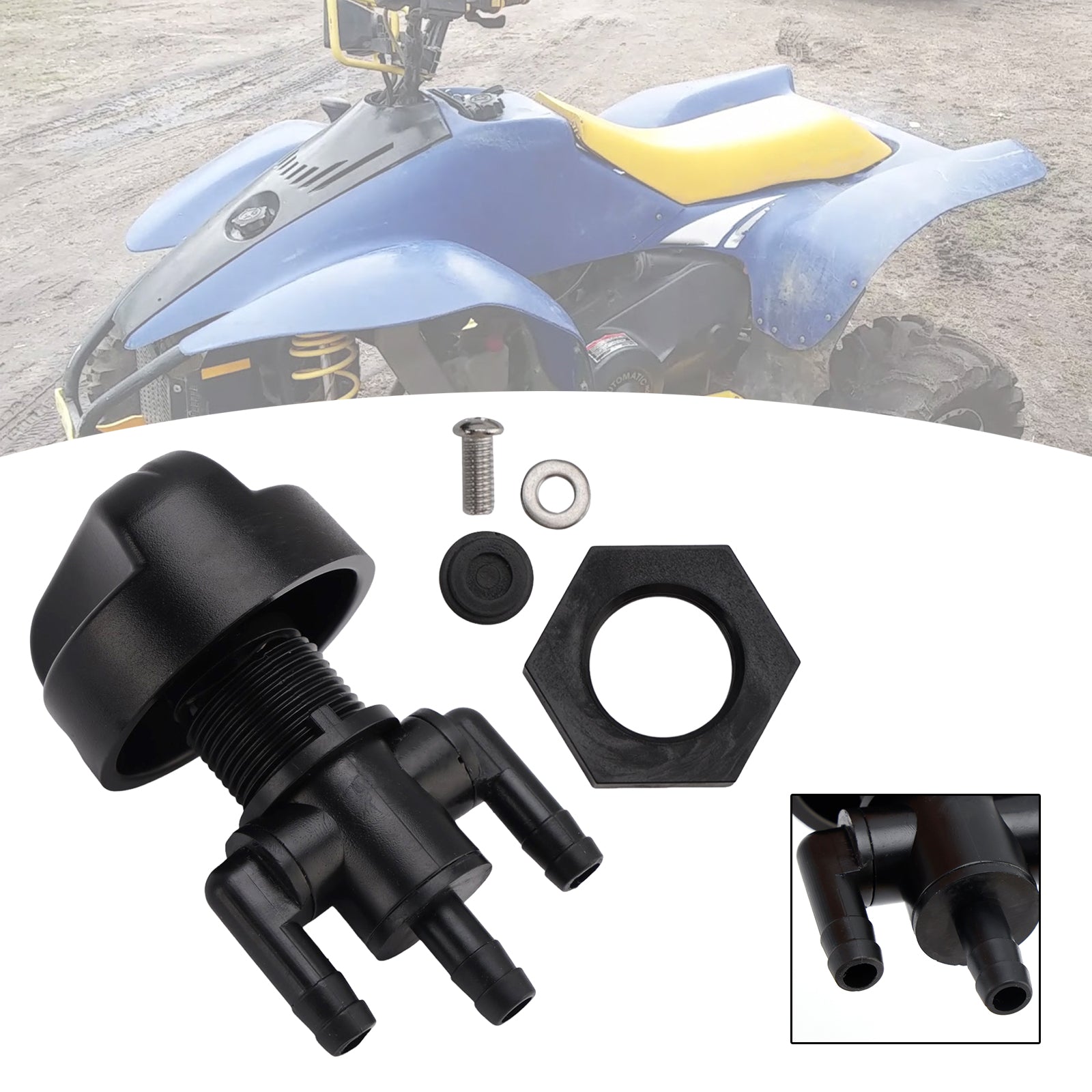 3-Way Fuel Valve Petcock 7052154 Fits For Polaris Scrambler 400 Trail Blazer