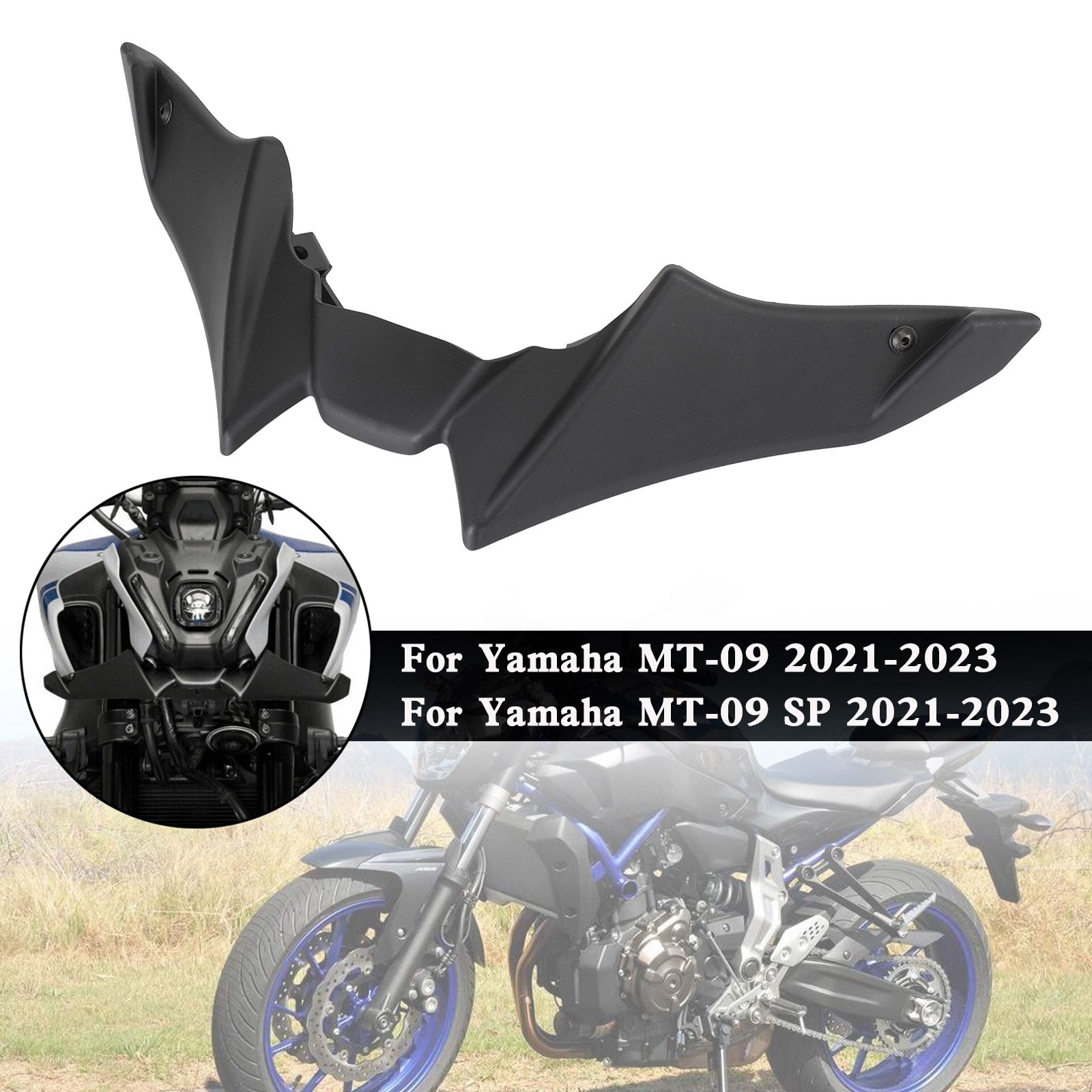 2021-2023 Yamaha MT-09 (SP) Front Fender Beak Lip Nose Cone Cover Spoilers