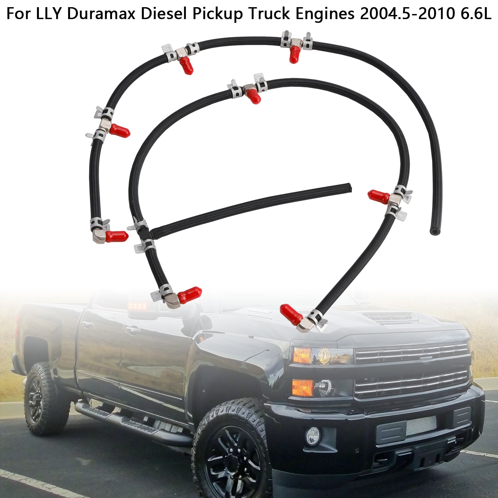 2004-2010 Duramax 6.6L Diesel Truck Engines Fuel Injector Return Line Kit