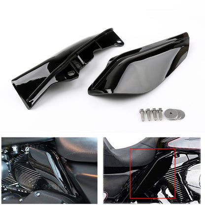 Harley Touring Street Glide Generic Black Mid-Frame Air Heat Deflector Trim Shield For