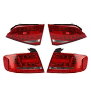 2009-2012 Audi A4 S4 Sedan A4 Outer+Inner Trunk LED Tail Light Lamp 4pcs 8K5945093K
