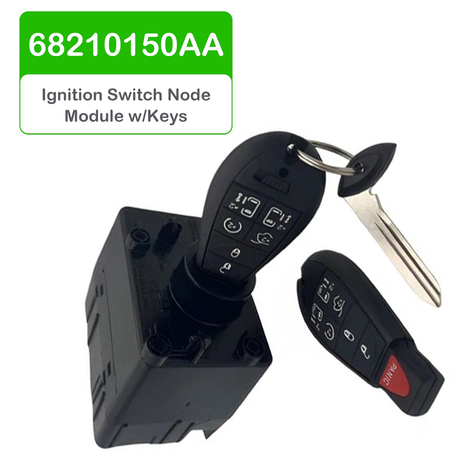2009-2015 Dodge Ram 1500 2500 3500 Wireless Ignition Switch Node Module w/Keys 68210150AA 68210150AB