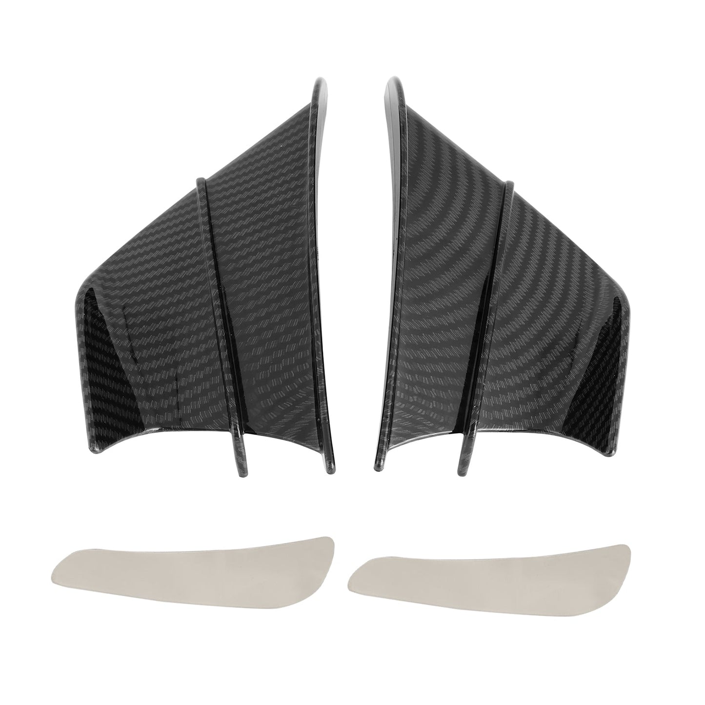 Winglet Wind Fin Aerodynamic Kit Spoiler Trim Cover For Motorcycle Universal