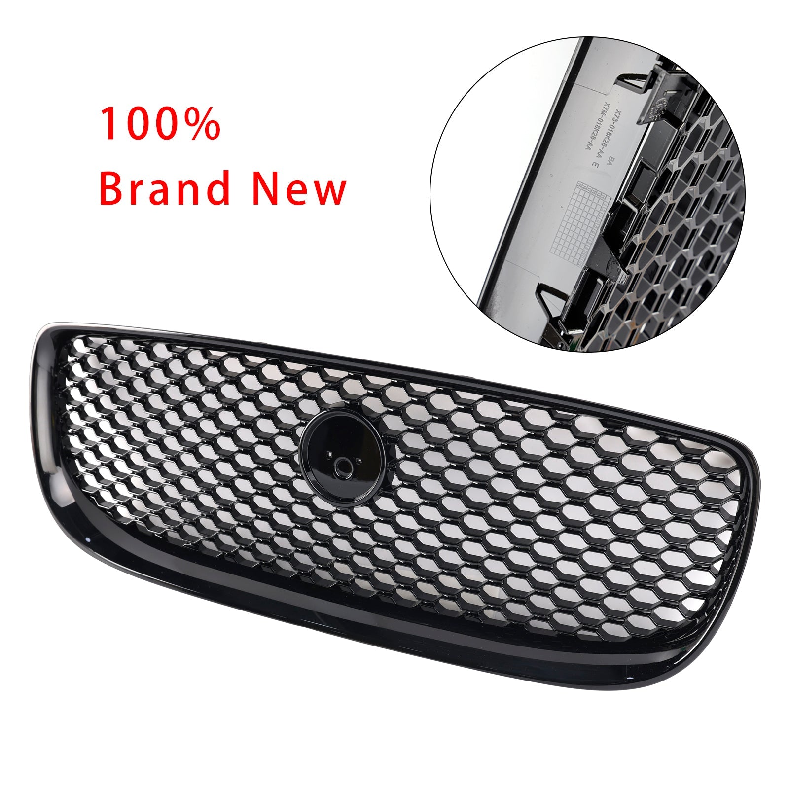 2015-2018 Jaguar XE Pre-Facelift Gloss Black Honeycomb Front Bumper Grille Grill