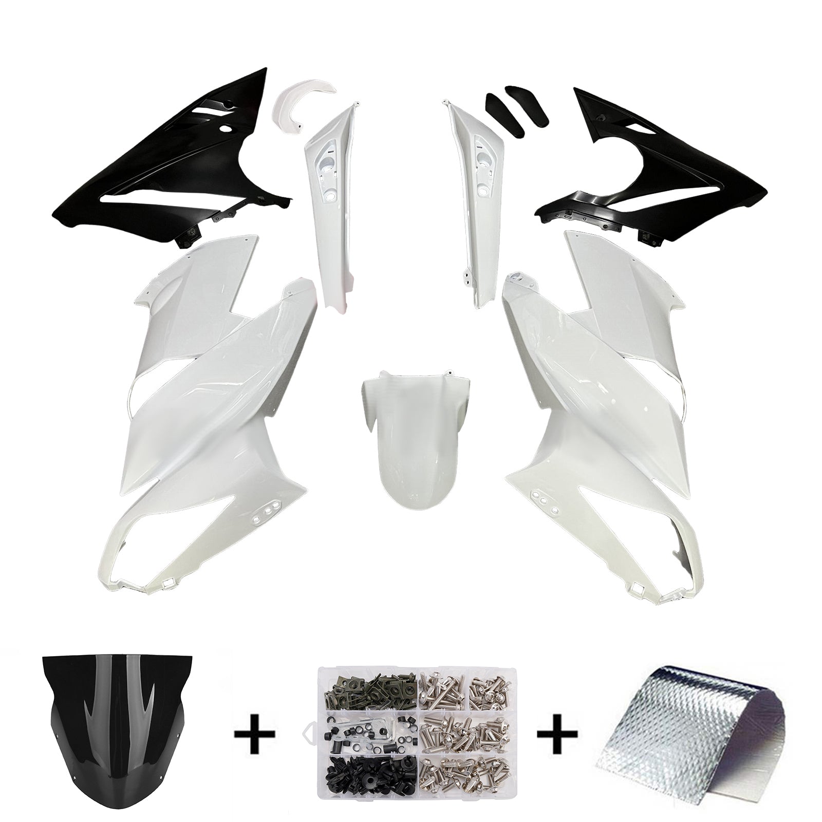 Injection Fairing Kit Plastic for Kawasaki Ninja650 ER-6F EX650 2009-2011