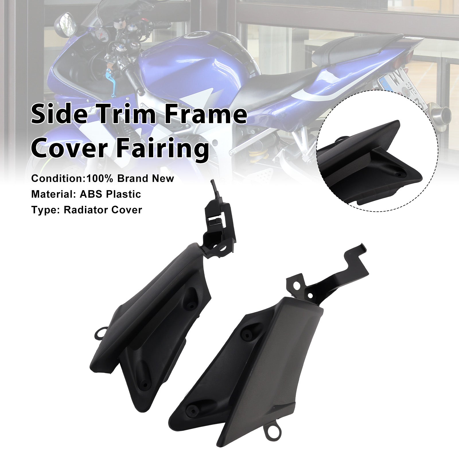Side Trim Frame Cover Fairing For Yamaha YZF R6 2003-2005 R6S 2006-2009