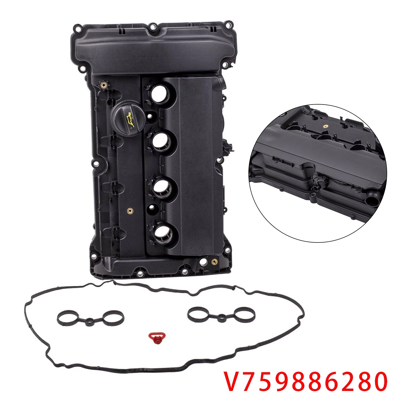 2008-2018 Citro?n C5 RD_ 1.6 T 155 Cylinder Valve Rocker Cover+Gasket V759886280