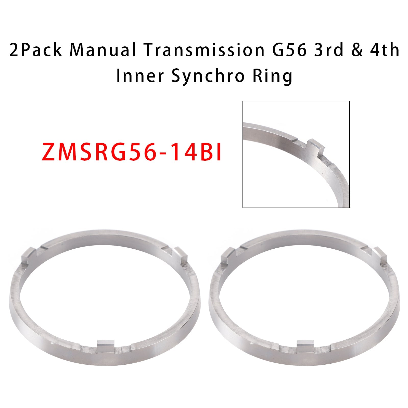 2Pack Manual Transmission G56 3Rd & 4Th Inner Synchro Ring