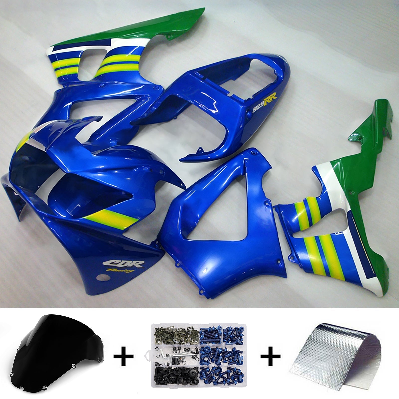 Injection Fairing Kit Bodywork Plastic ABS For Honda CBR929RR 2000-2001