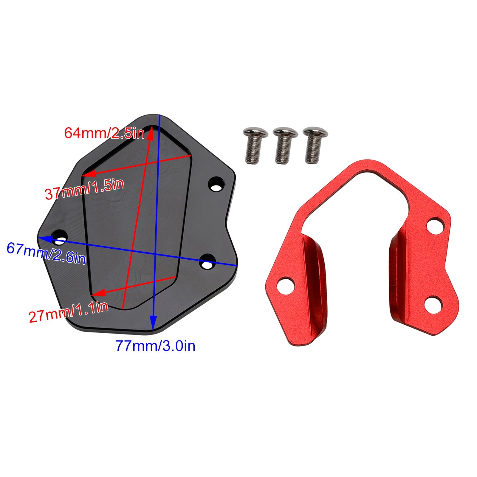 Kickstand Enlarge Plate Pad fit for TIGER 800/XC/XCA/XR/XRT 2010-2020 XCX 18-20