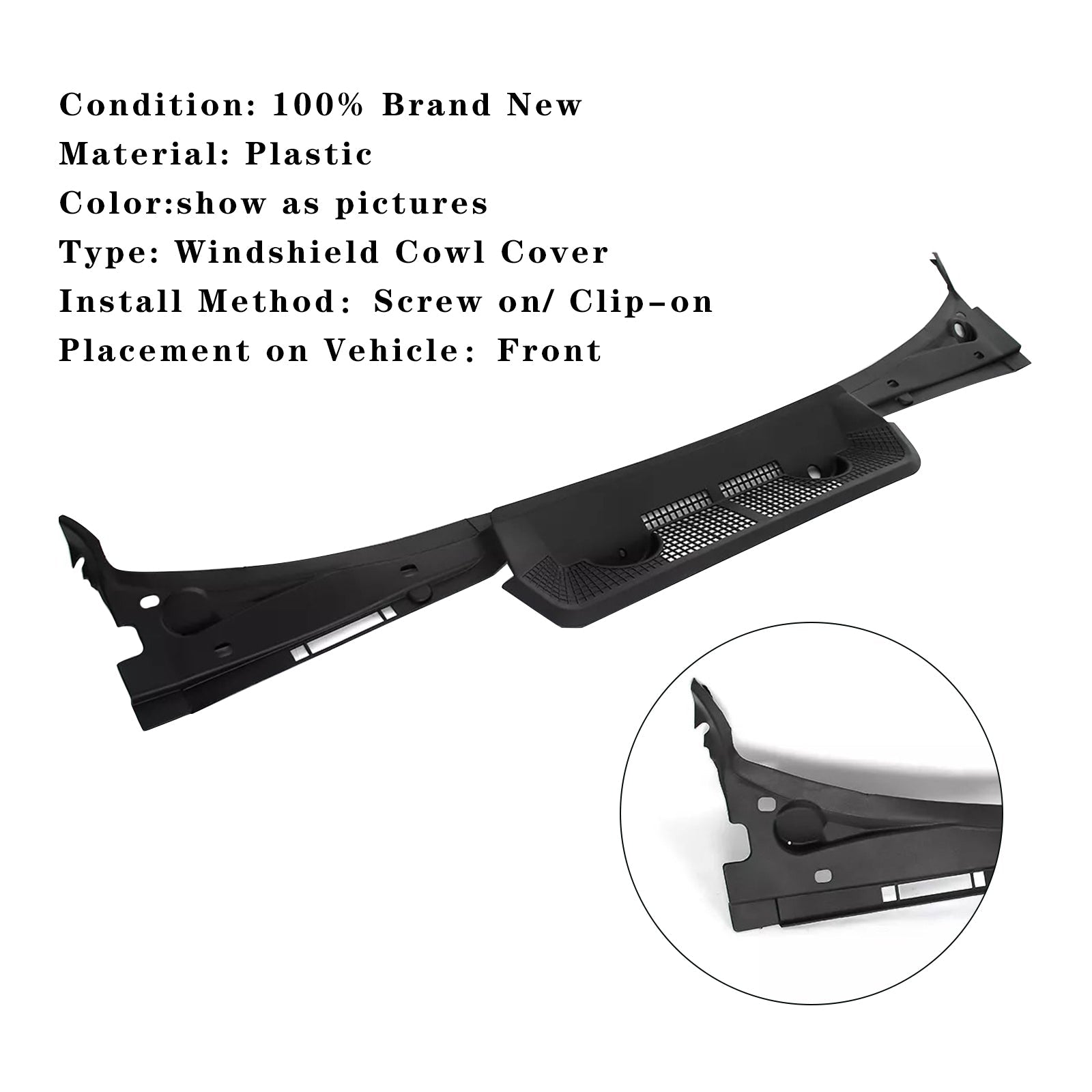 1992-1997 BMW 318is Windshield Wiper Vent Cowl Grille Panel 51711977677