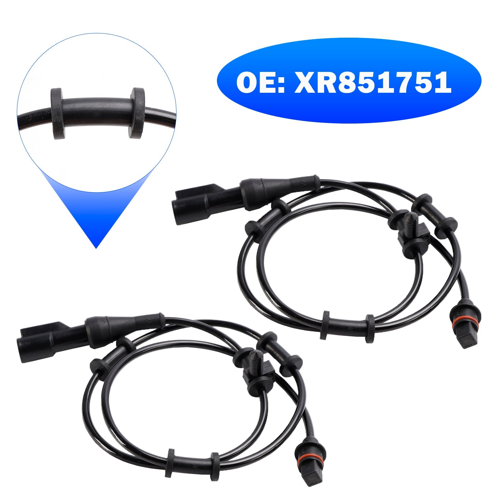2009-2015 JAGUAR XF X250 3.0D 2X Front ABS Wheel Speed Sensors XR851751