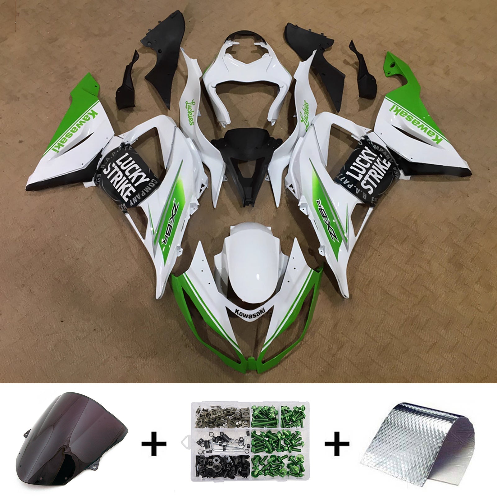 Injection Fairing Kit Bodywork Plastic ABS fit For Kawasaki ZX6R 636 2013-2018