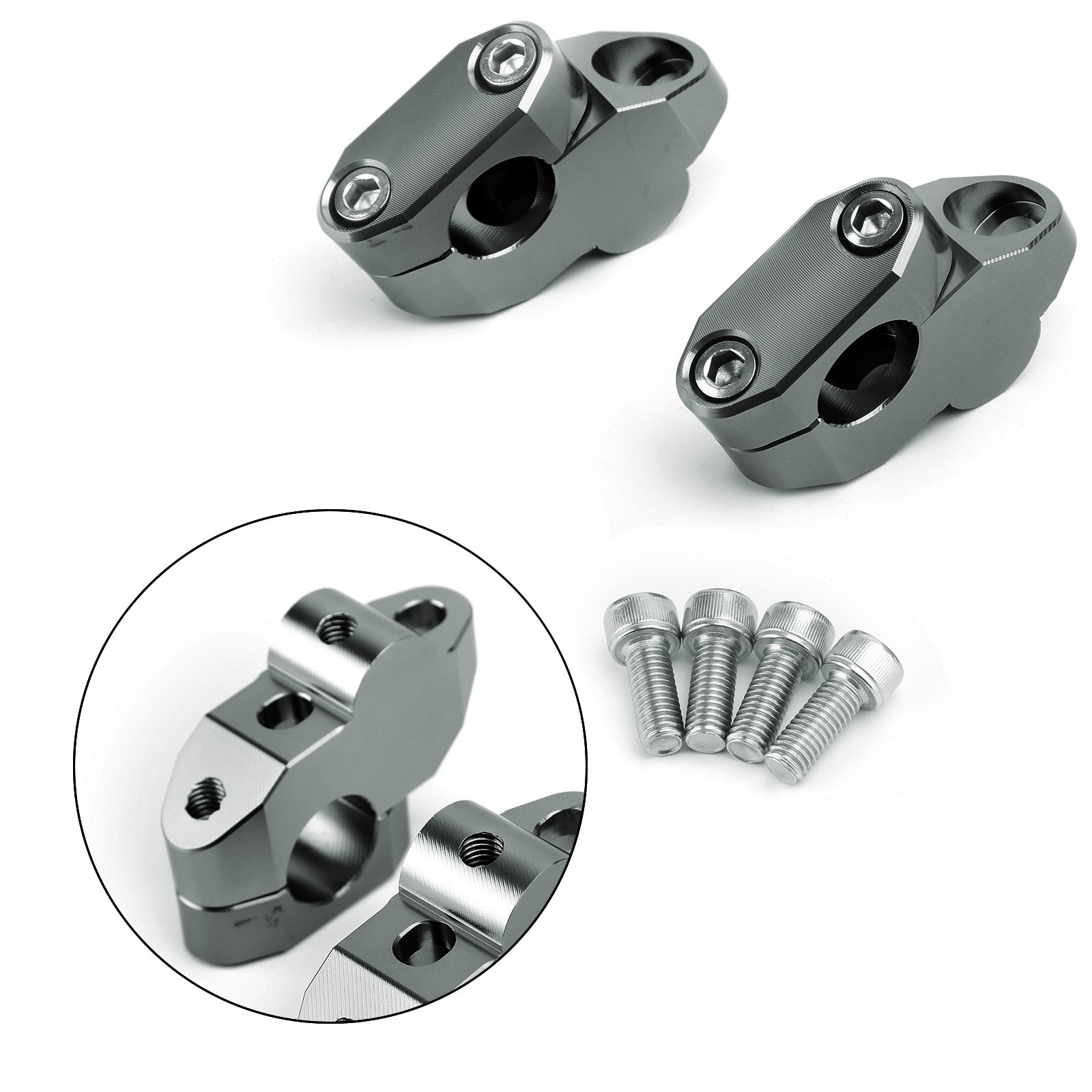 Billet Aluminum 7/8" Handlebar Risers Extensions Kit 22mm For Yamaha For Honda For Ducati For KTM For Kawasaki For Suzuki Generic