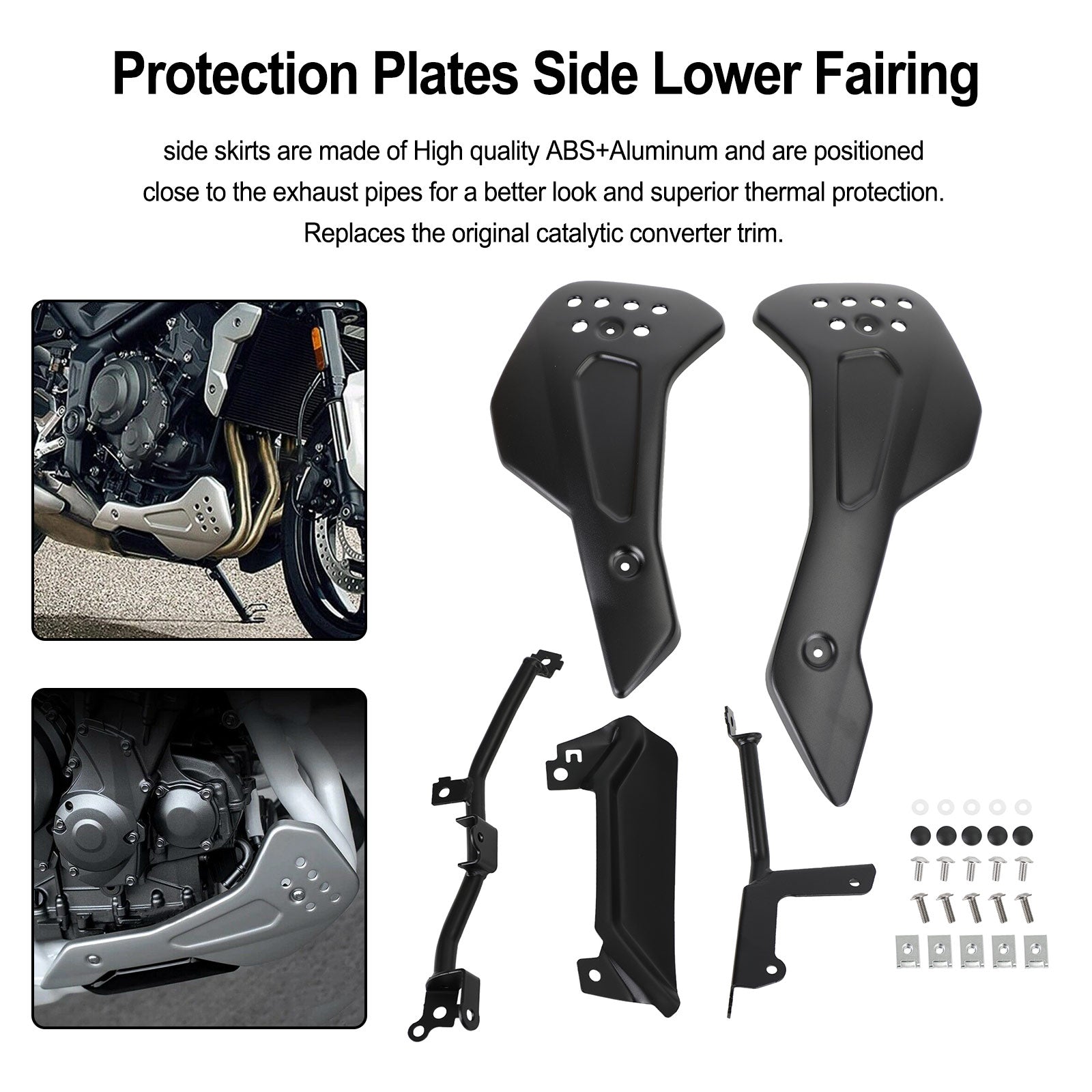 2021 Trident 660 Lower Engine Belly Protection Plates Side Fairing Generic