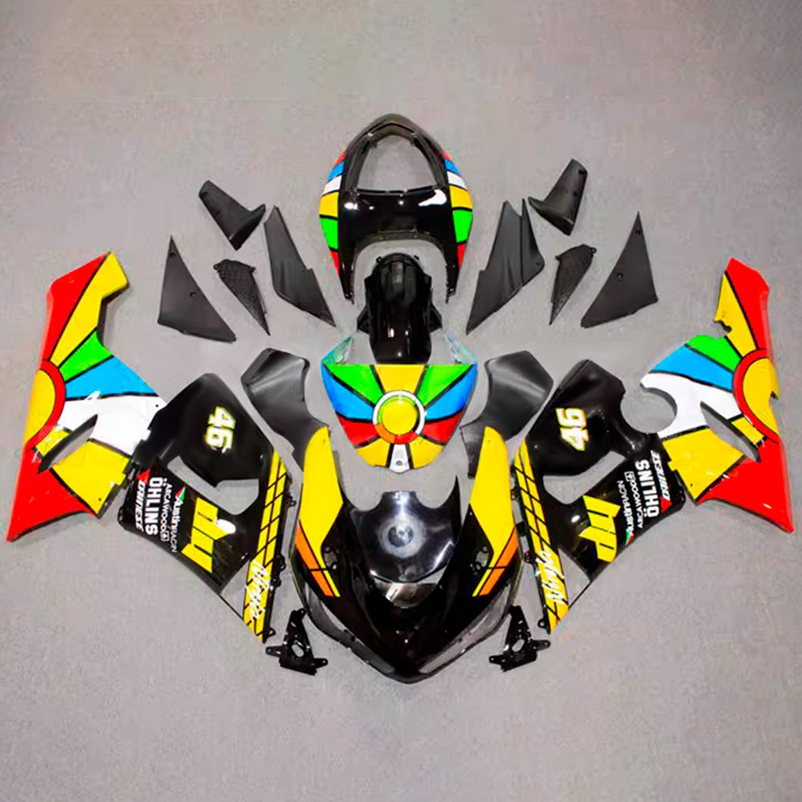 Injection Fairing Kit Bodywork Plastic ABS fit For Kawasaki ZX6R 636 2005-2006