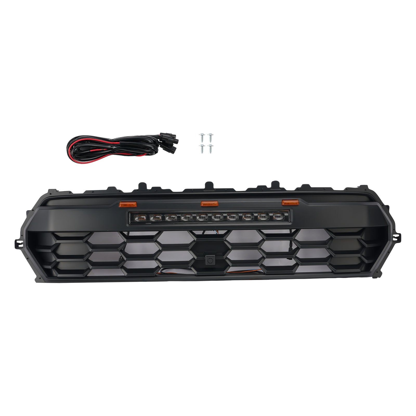 2024+ Toyota Tacoma With Led & Light Bar Black Front Bumper Grille Grill Fit