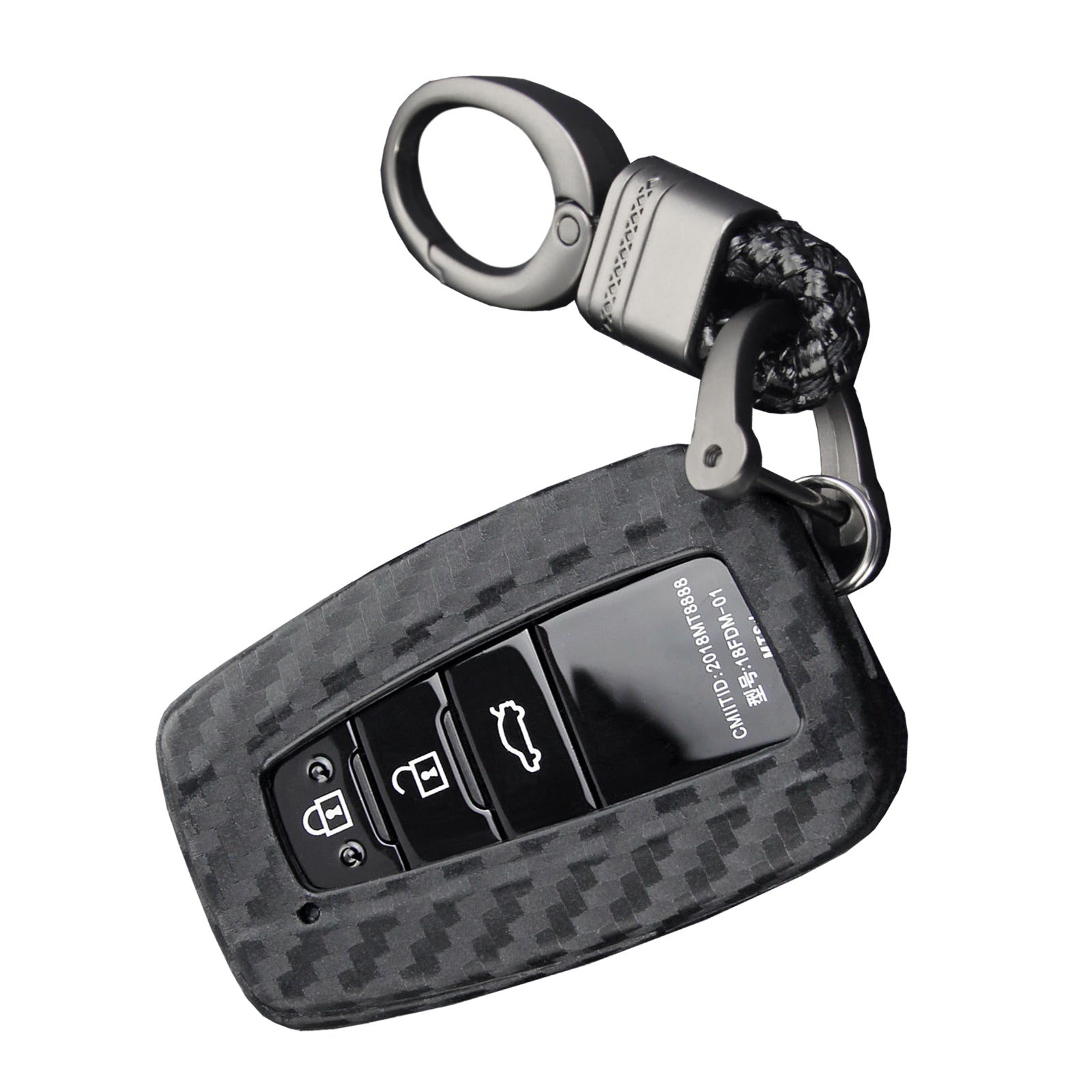 Leather Silicone Car Key Case Cover With Buckle For Toyota Camry