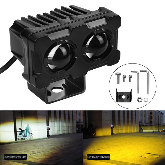 12V-85V Led Motorcycle Worklight Bike Front Headlight Square Spotlight Fog Light Generic