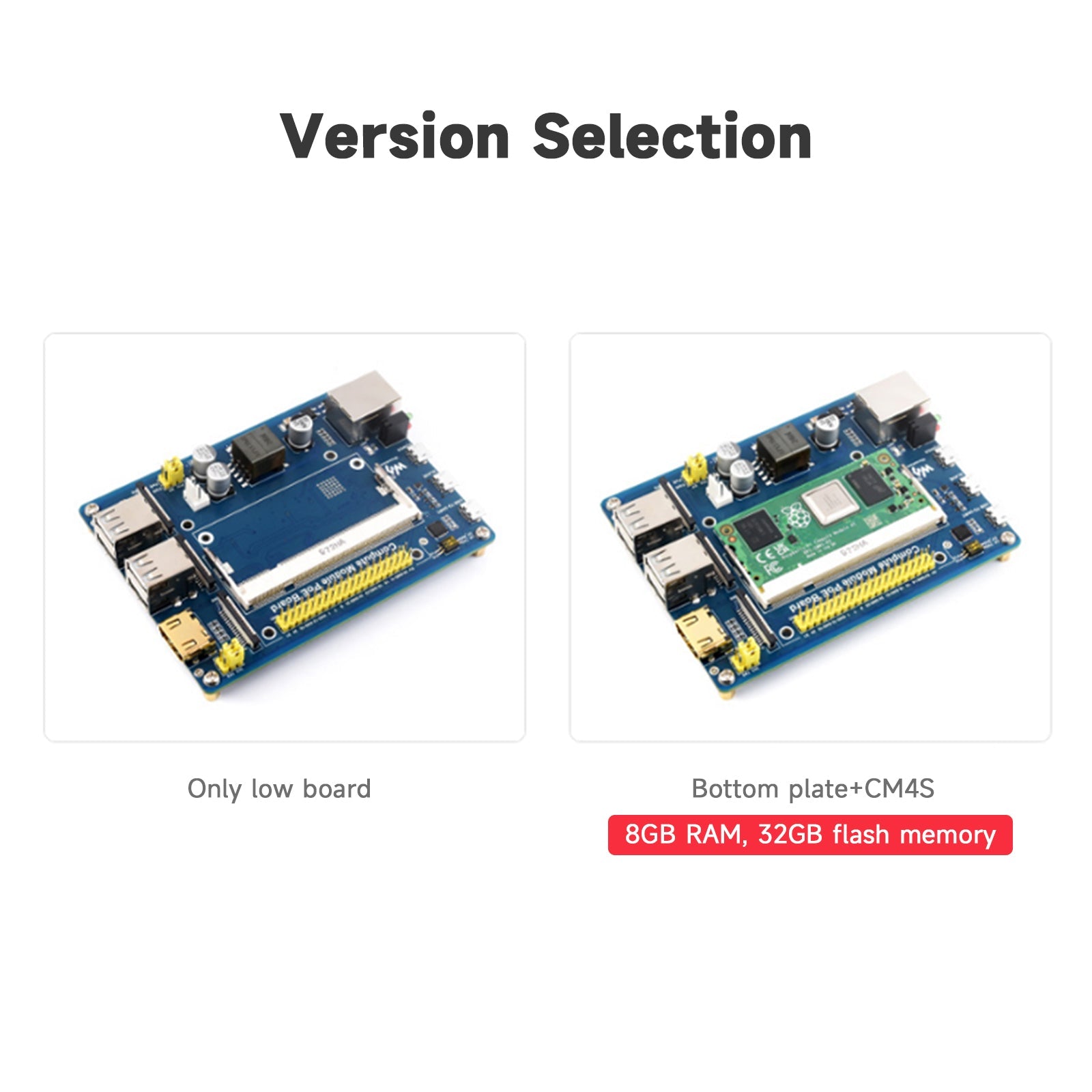 Raspberry Pi Compute Module Expansion Board CM4S/CM3 Baseboard POE Power Supply