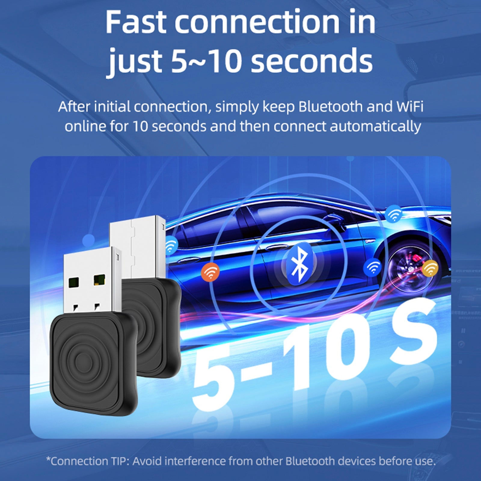 Carlinkit 5.0 Mini Ultra Car Wired to Wireless Carplay Interconnection Auto Box