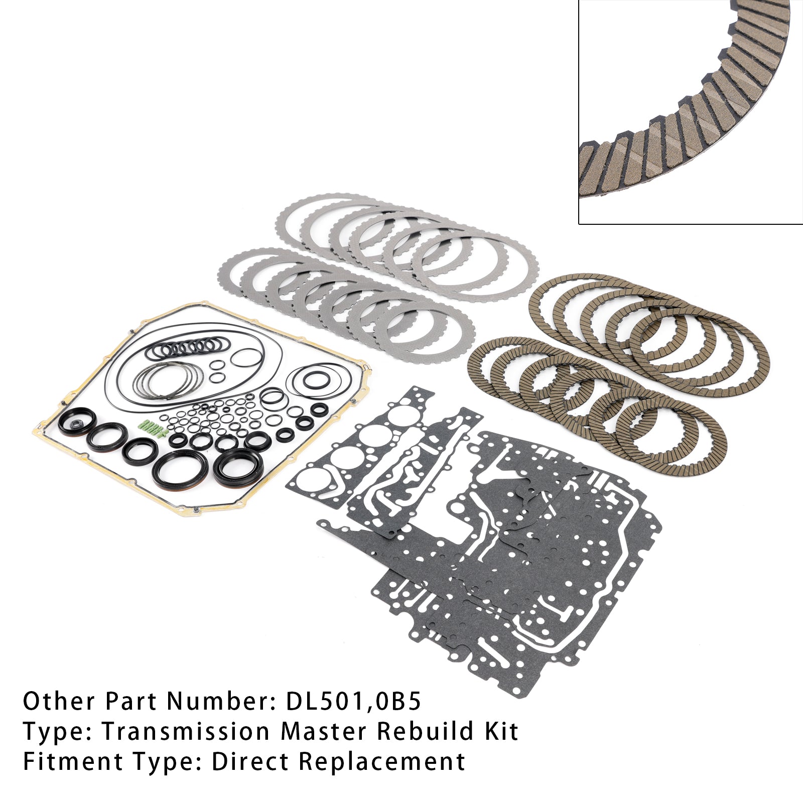 2008-2016 AUDI A7 2.0L 3.0L 3.2L 0B5 DL501 Transmission Master Rebuild Kit
