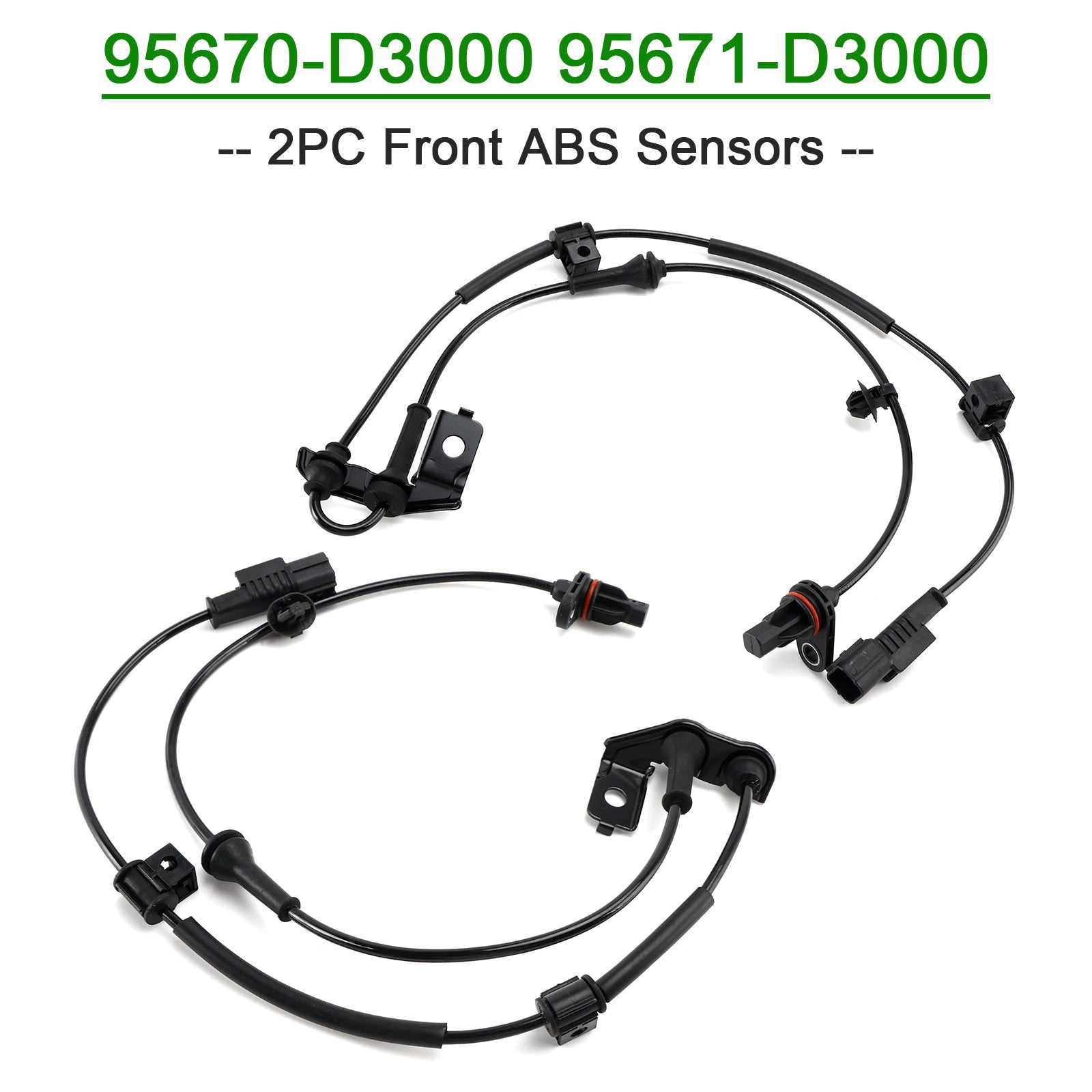 2PC Front ABS Sensors for Hyundai Tucson TL 2015-2021 95670-D3000 95671-D3000