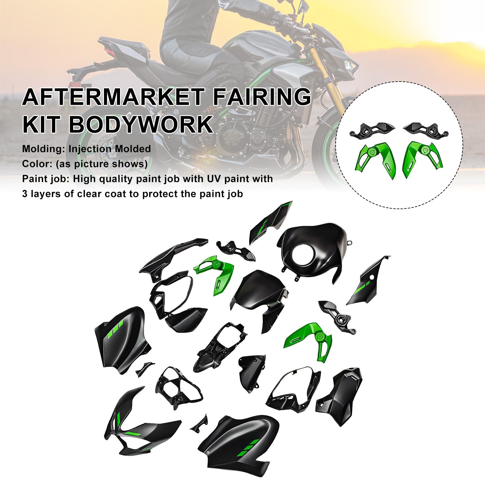 Injection Bodywork Fairing Kit for Kawasaki Z900 2025-2026