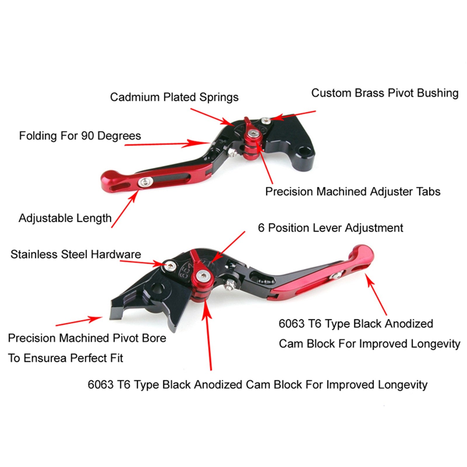 2005-2014 YAMAHA YBR125 Adjustable Clutch Brake Lever