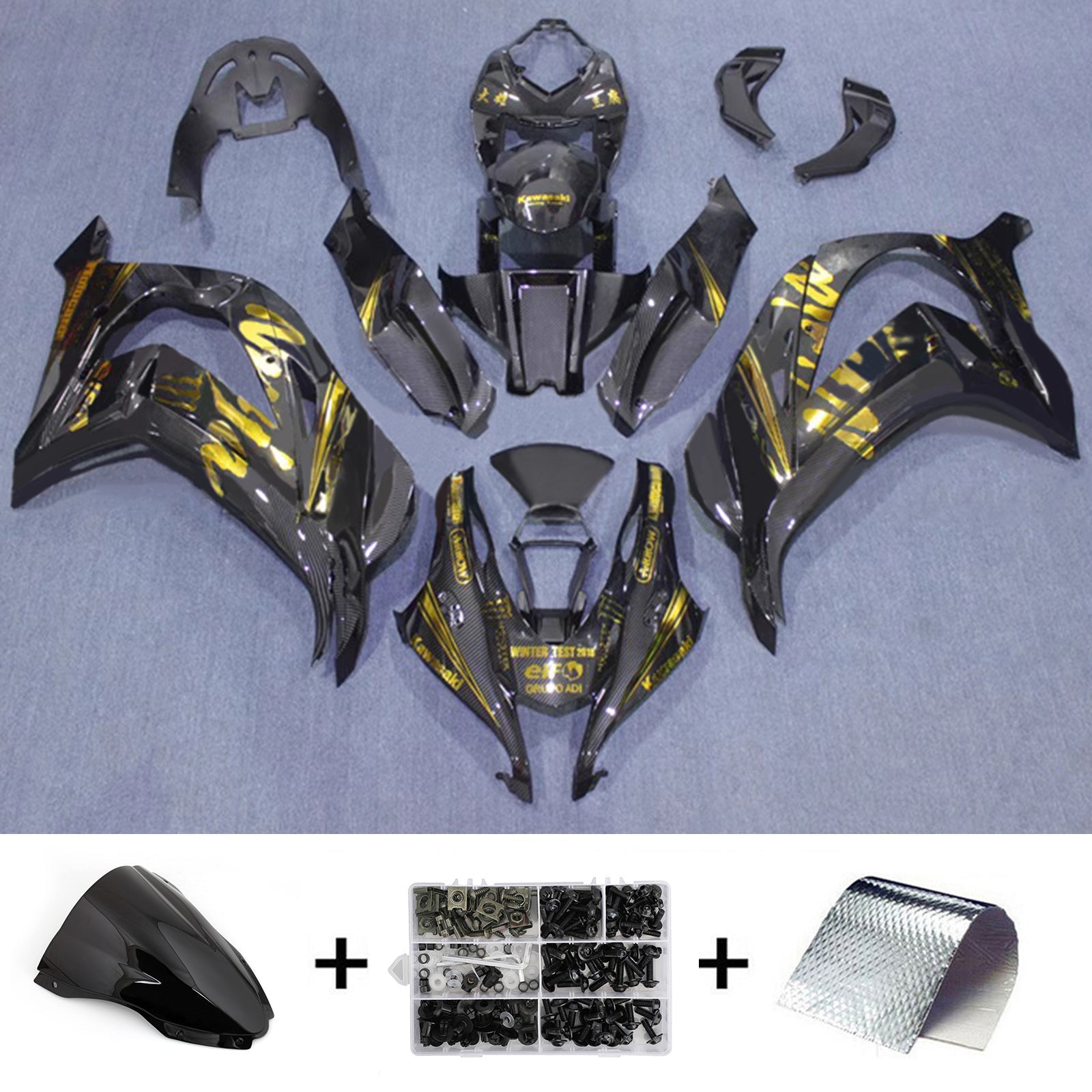 Injection Fairing Kit Bodywork Plastic ABS fit For Kawasaki ZX10R 2016-2020