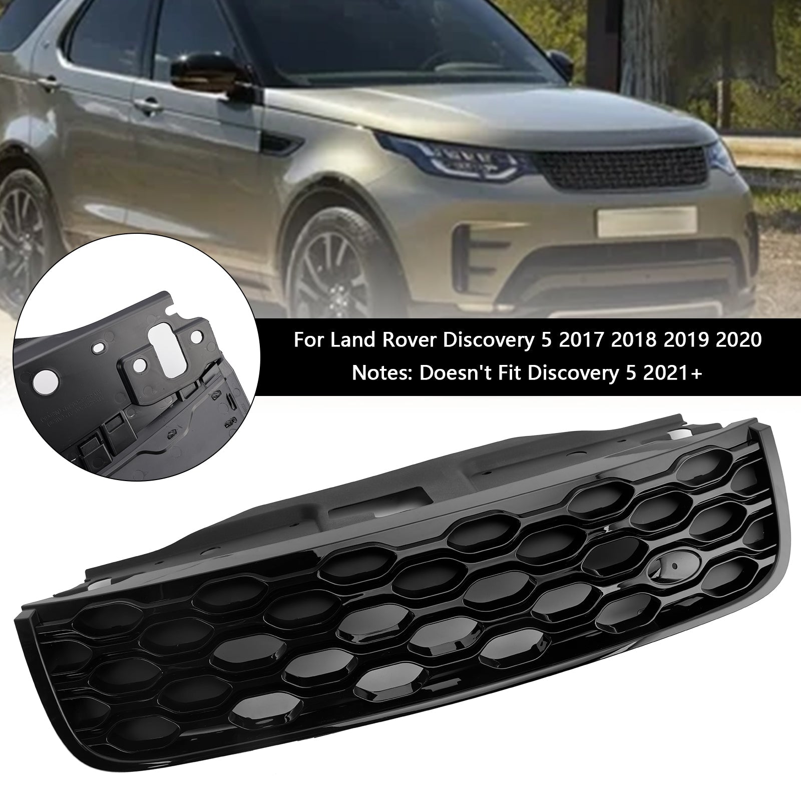 2017 2018 2019 2020 Land Rover Discovery 5 L462 Front Bumper Grill Grille Black