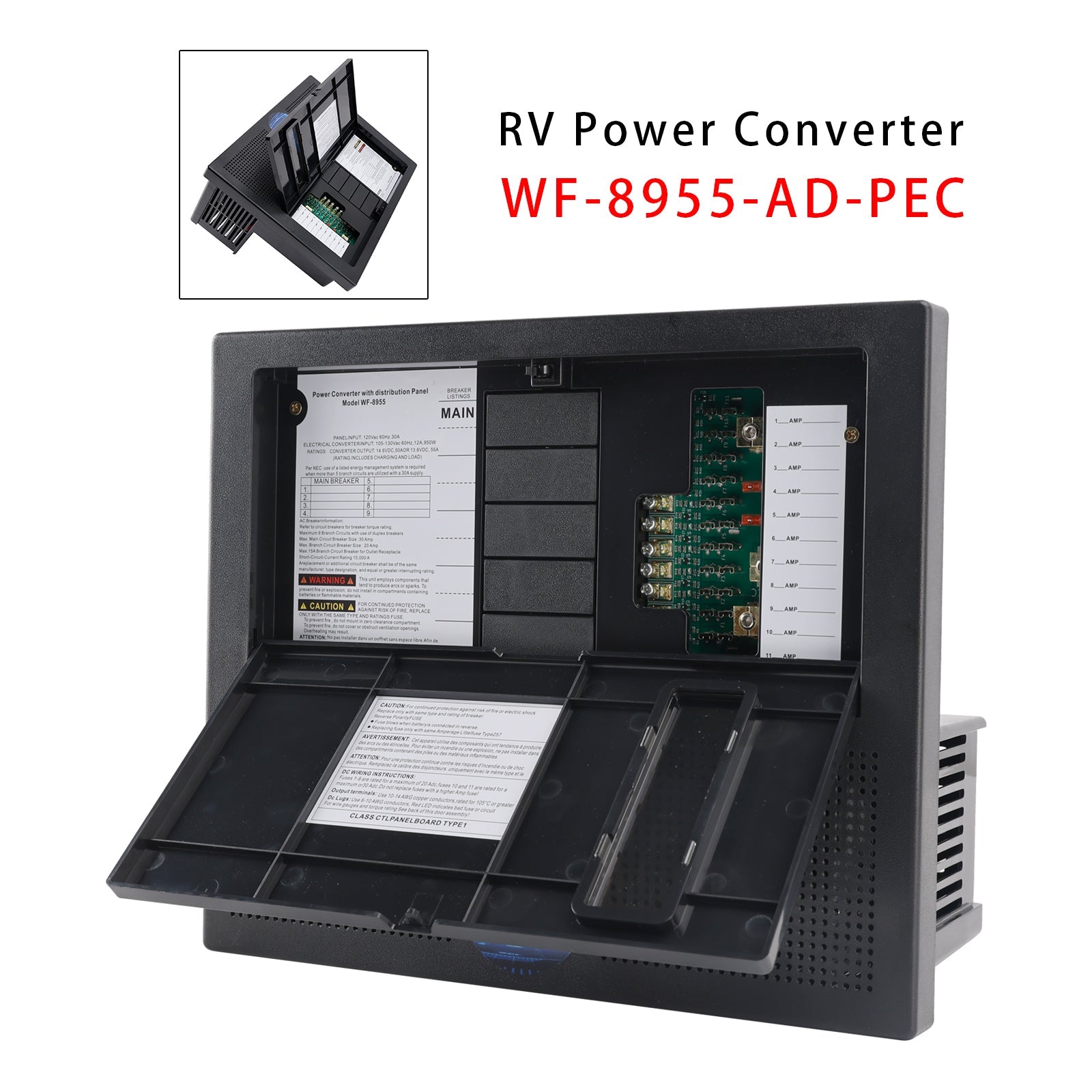 WF-8955-AD-PEC Power Center WF-8955-AD 8900 Power Converter For RV Camper 55 AMP