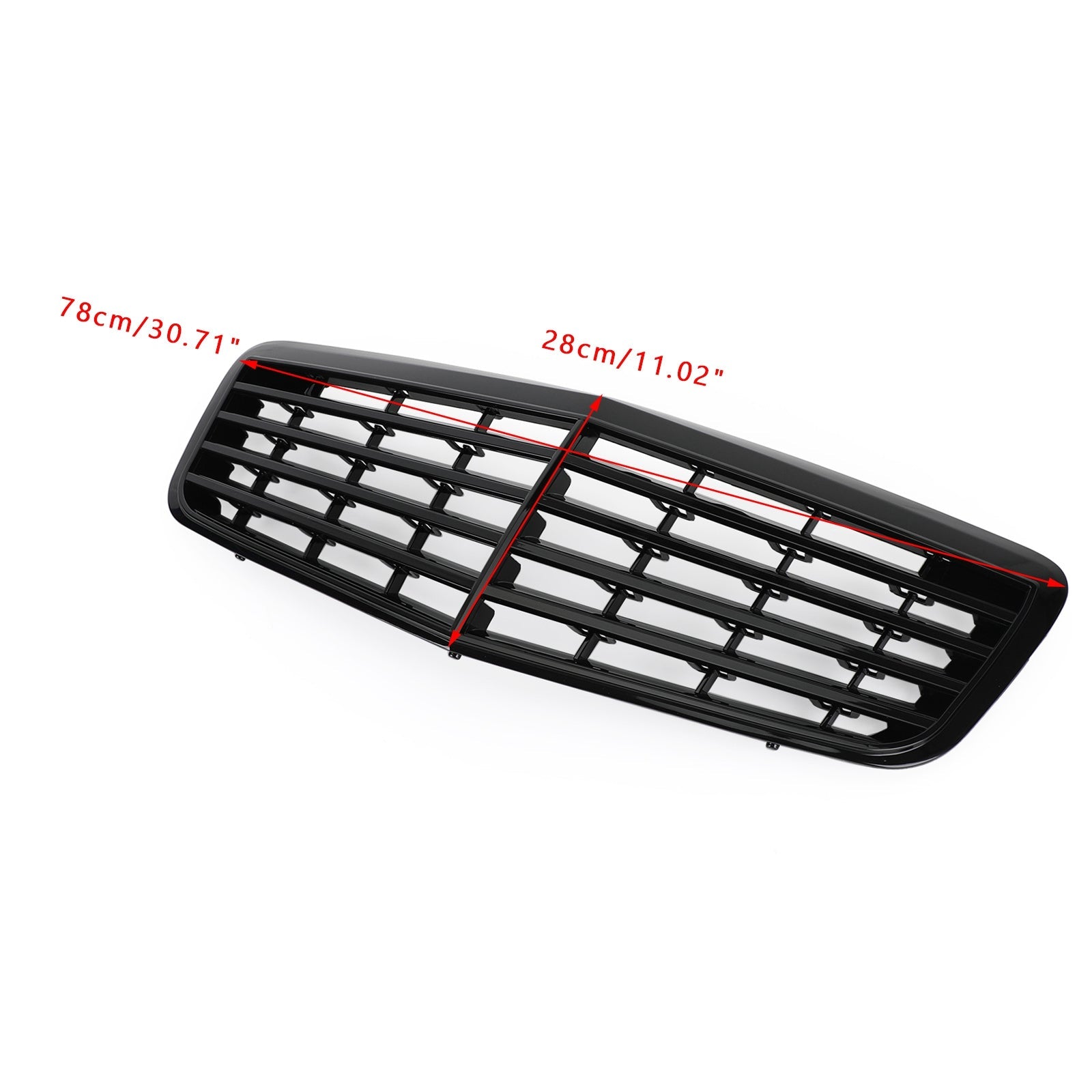 2007 2008 2009 Mercedes Benz W211 E350 E500 E63 AMG Front Bumper Grille Grill Gloss Black
