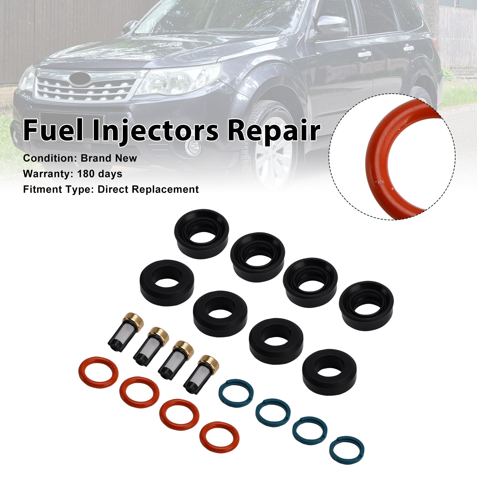 Fuel Injector Seal O-Ring 16611-AA680 Fit Subaru Forester 2.5L H4 2005-2013