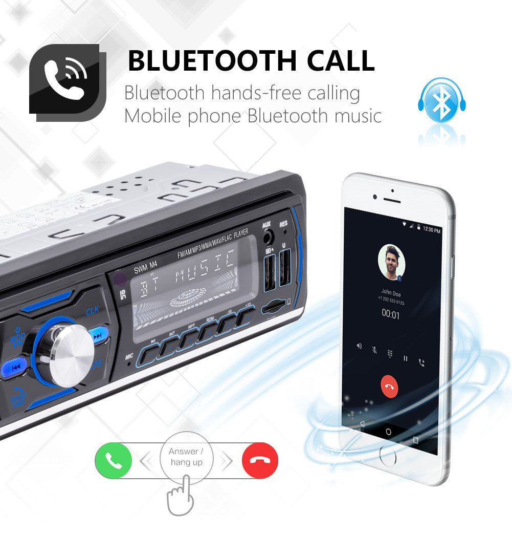 Car Radio Stereo 1Din Bluetooth FM Audio Music Player DAB/MP3/USB/AUX In-dash