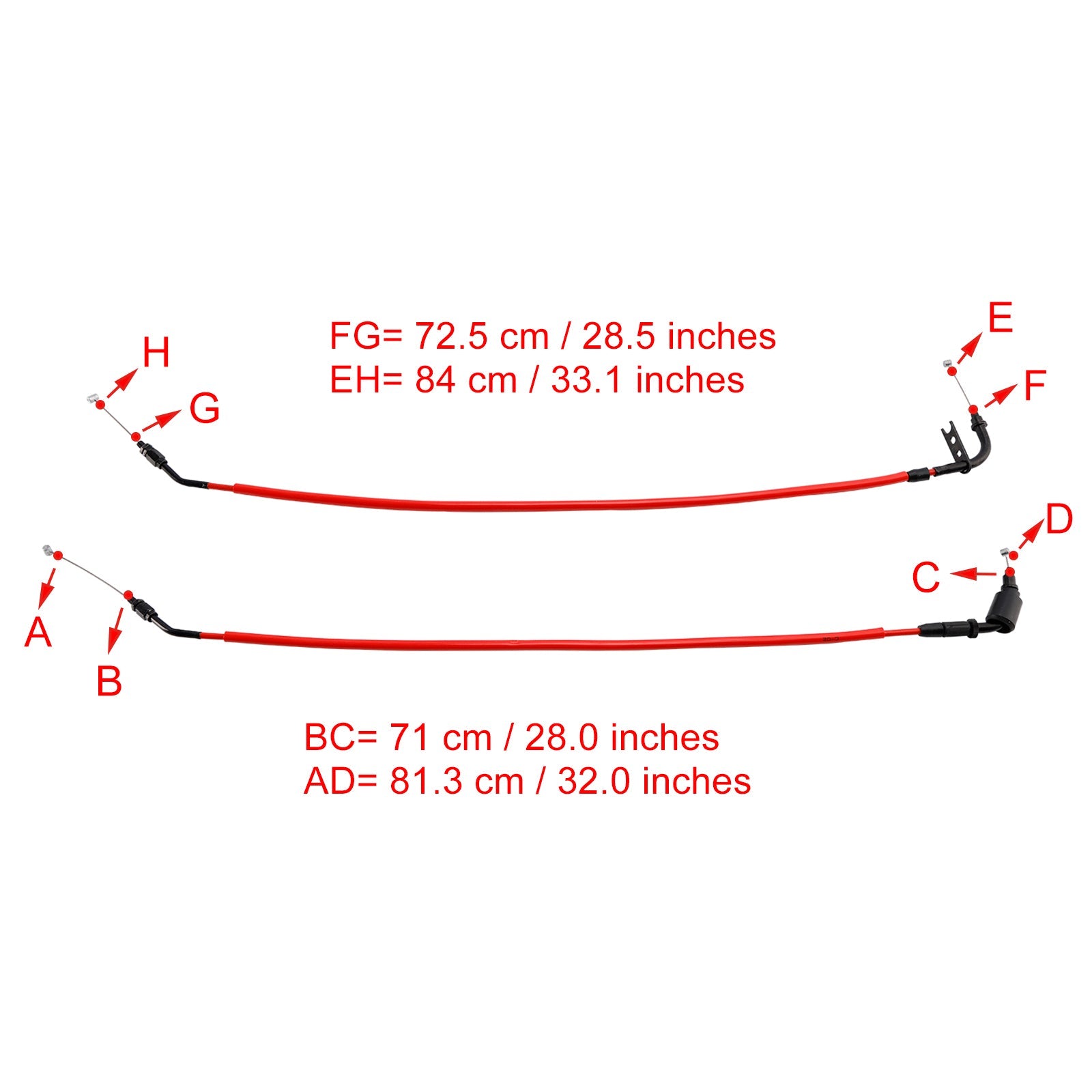 2011-2023 Suzuki GSXR600 GSXR750 Throttle Cable Wire Red
