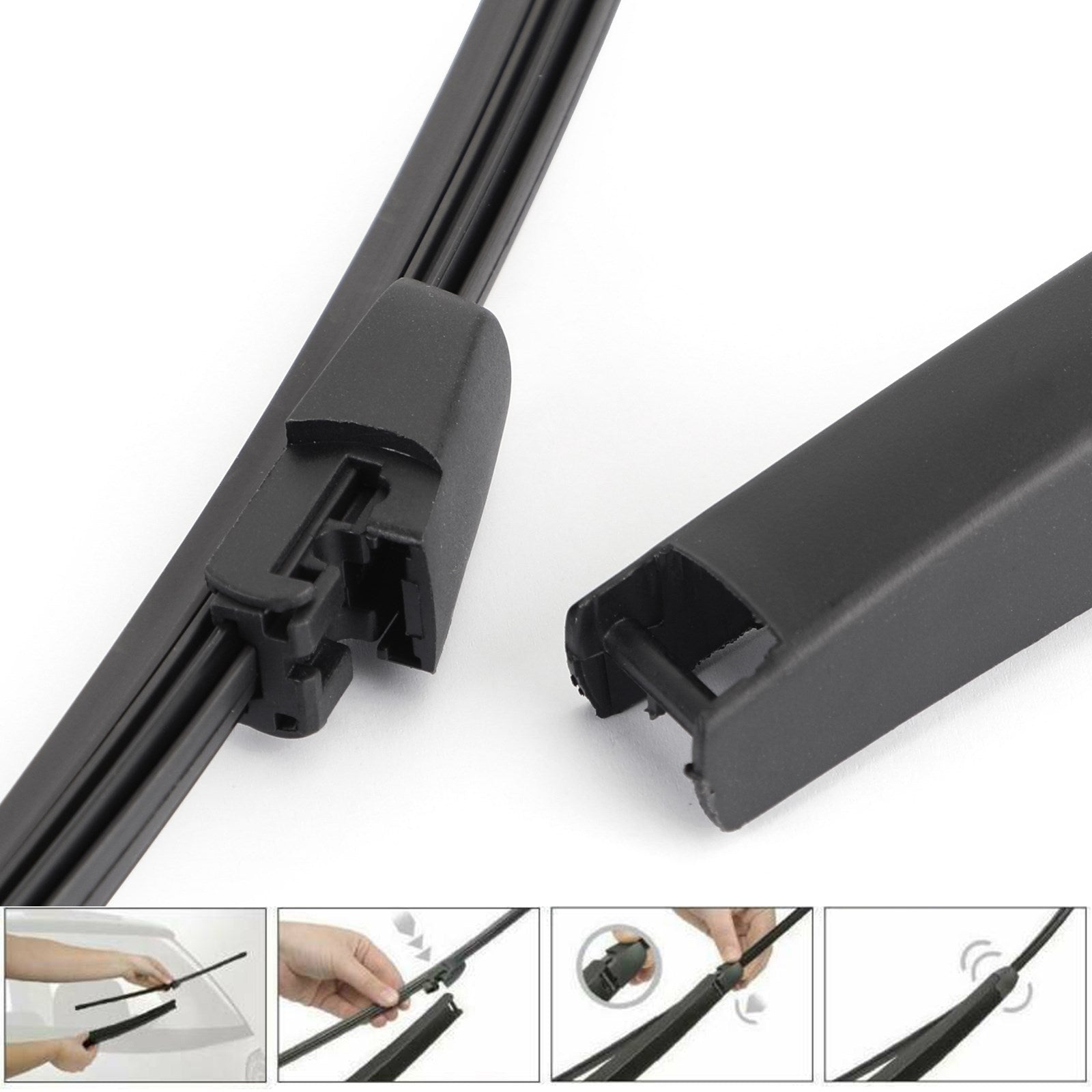 Car Windscreen Window Rear Wiper Arm Wiper Blade Set for VW Polo 9N3 -05.2005-12.2009