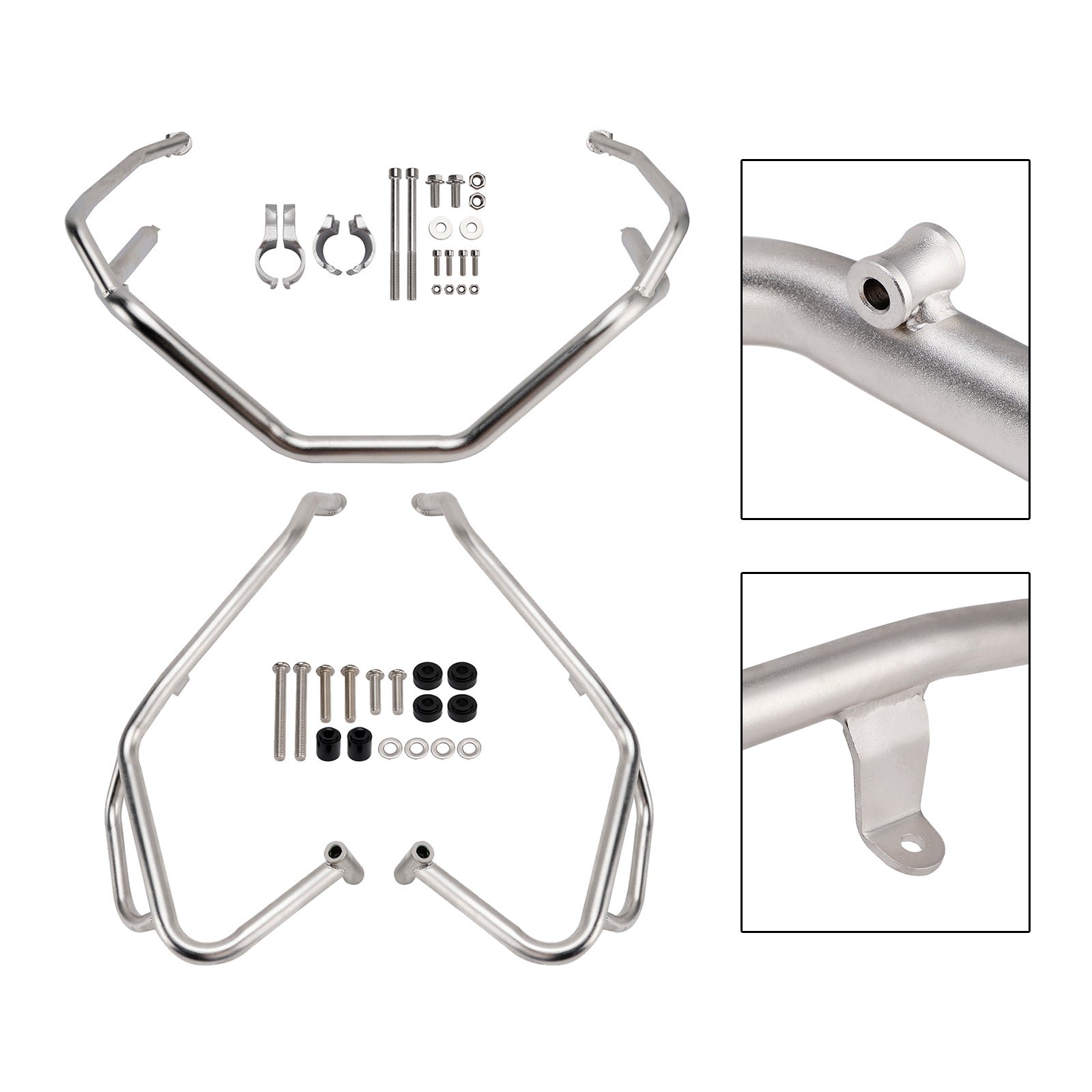 2025+ Honda X-Adv 750 Upper Lower Kit Engine Guard Frame Crash Bar Silver
