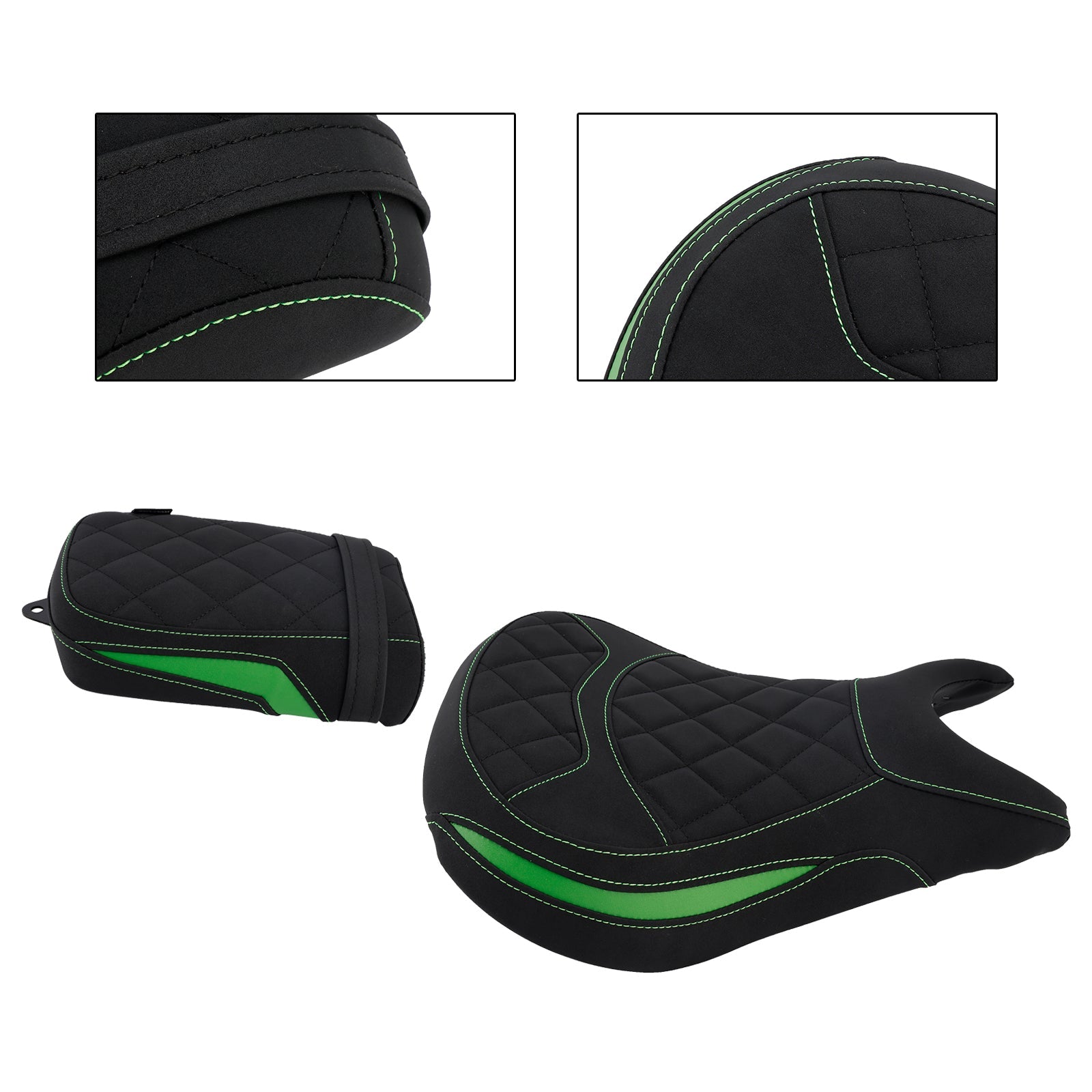 2024-2025 For Kawasaki Eliminator 500 Driver&Passenger Seat Kit Rear Lower Green