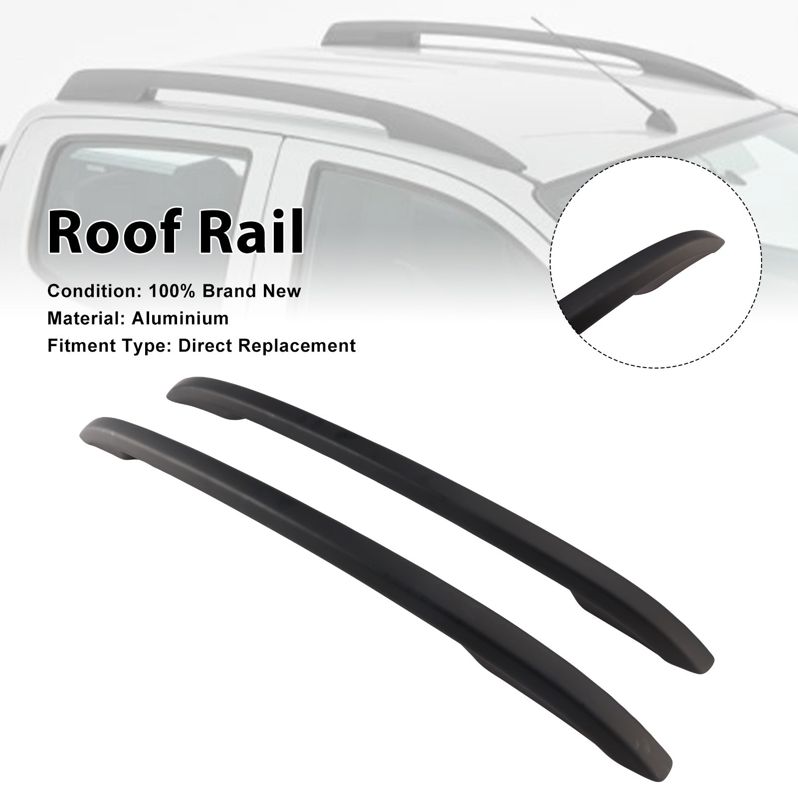 2015-2021 Fit Nissan Navara D23 NP300 Aluminium Raised Roof Rails Rack Bar