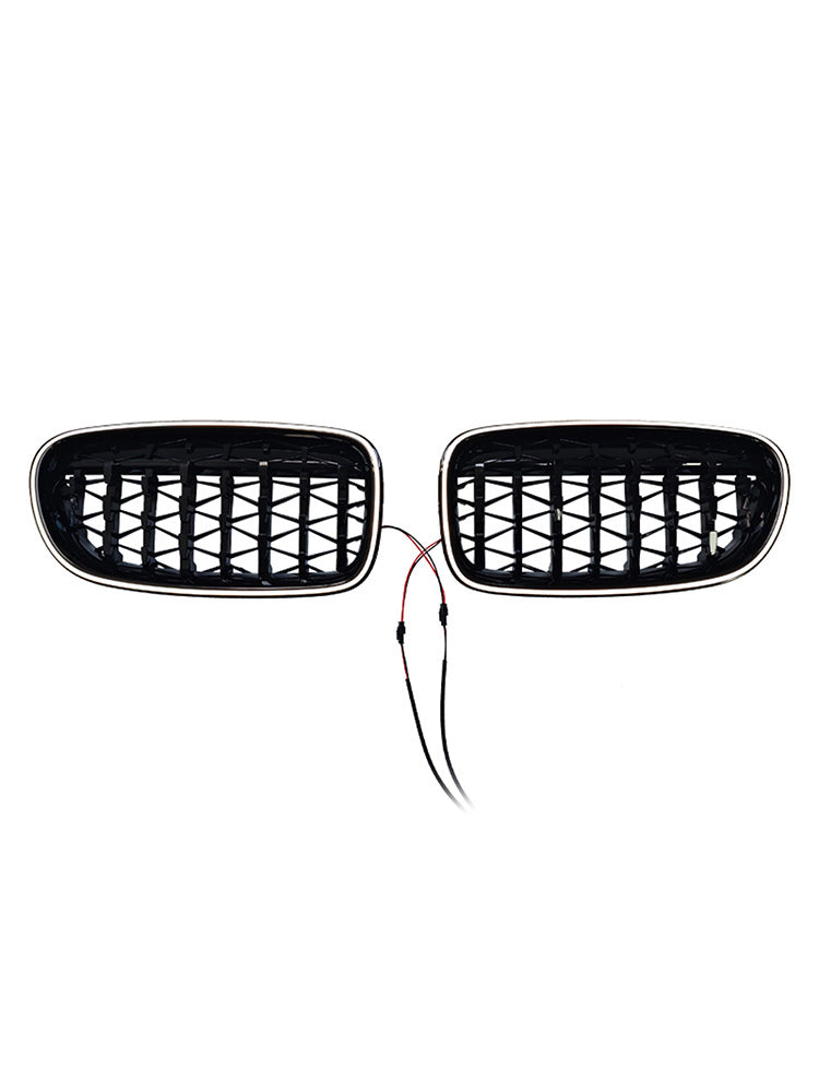 11.2009-02.2017 For BMW 5-Series F11 Touring Gloss Black Kidney Bumper Grill Grille 51137200727 51137200728