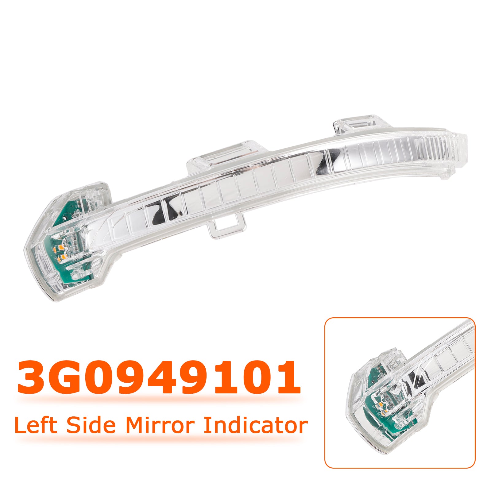 Left Side Mirror Indicator Light Lamp for VW Passat B8 2015-2020 3G0949101