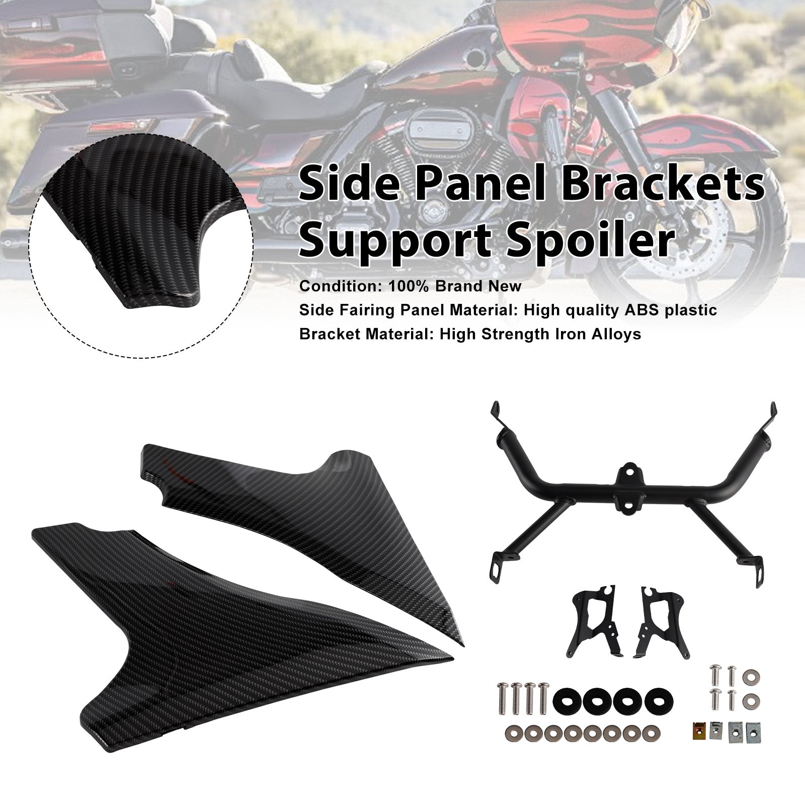 2024-later Harley Road Glide CVO ST FLTRXSTSE Side Panel Brackets Support Spoiler