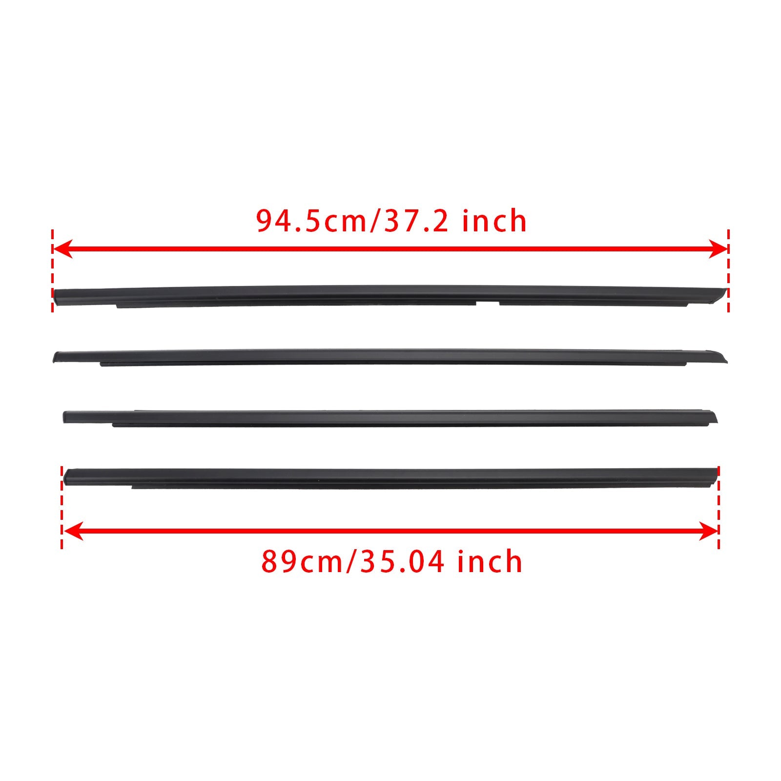2009-2013 Suzuki Grand Vitara 4PCS Door Glass Belt Outer Molding Weatherstrip 83811-65J00