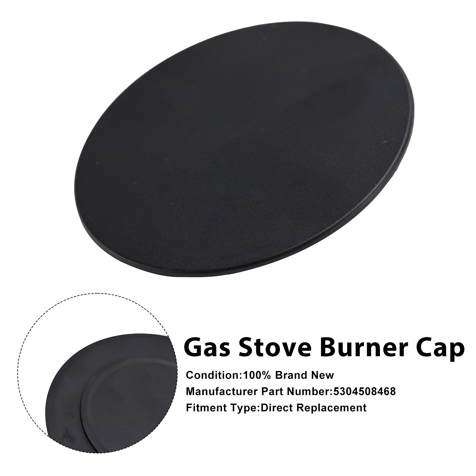 Gas Stove Burner Cap 5304508468 Range Surface Burner Cap Fit for Frigidaire