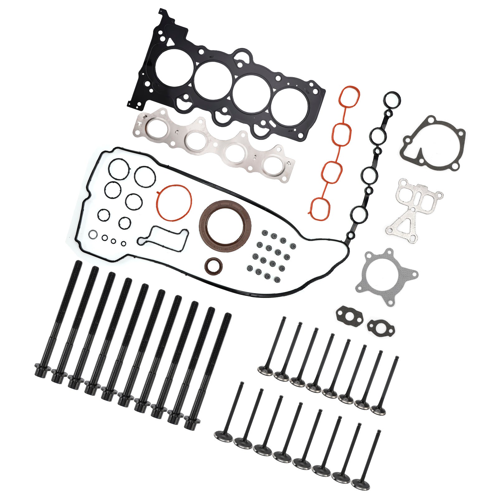 2017-2020 Hyundai Elantra 1.6L GAS Turbocharged G4FJ 1.6L Turbo Head Gaskets Bolts Kit w/ Intake Exhaust Valve 23110-2B710