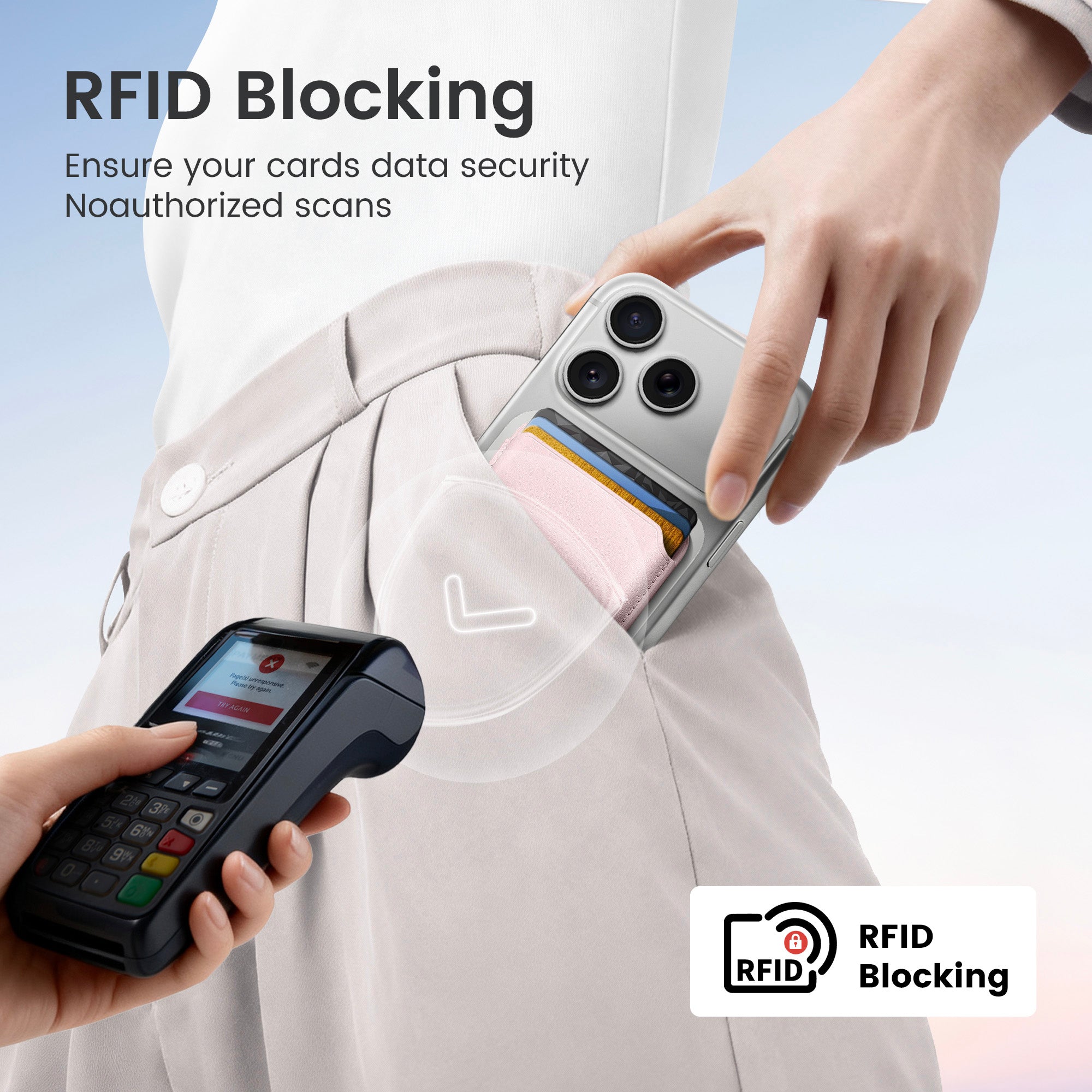 Magnetic Card Holder MagSafe Wallet RFID Protection for iPhone 17/16/15/14/13/12