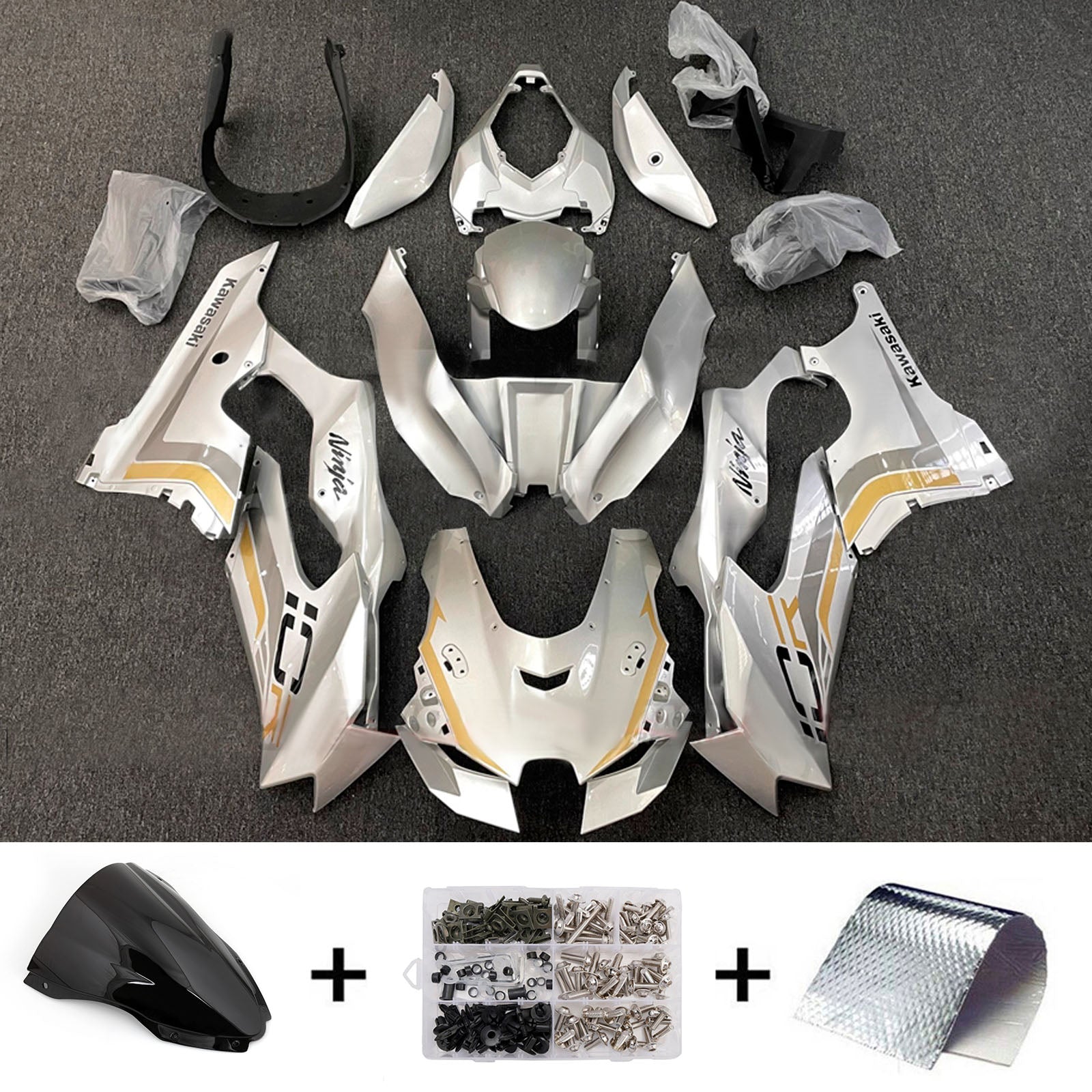 Injection Fairing Kit Bodywork ABS fit For Kawasaki ZX-10R ZX-10RR 2021-2025