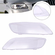 2PCS Front Headlight Glass Clear Cover For Audi Q7 2006-2015